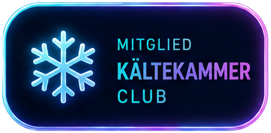 Badge Mitglied im Kältekammer Club – Variante Glow Gradient
