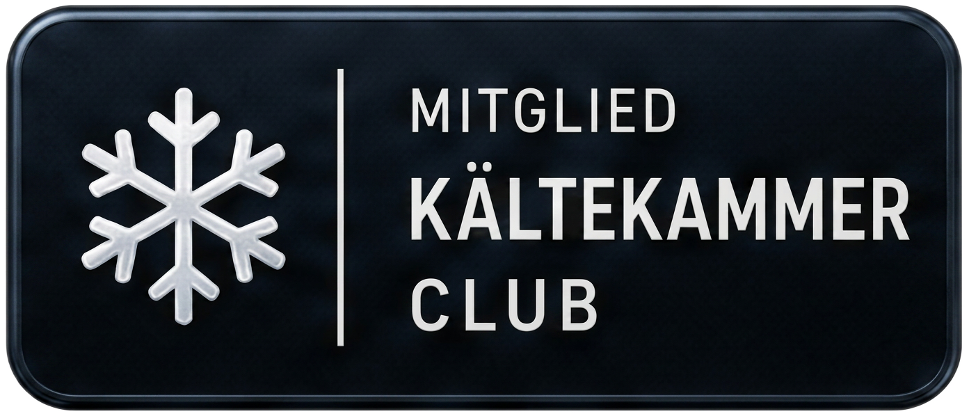 Badge Mitglied im Kältekammer Club – Variante Mono Compact