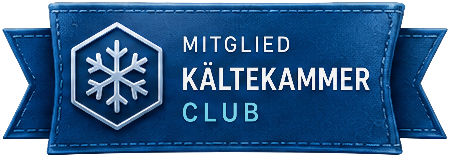 Badge Mitglied im Kältekammer Club – Variante Ribbon